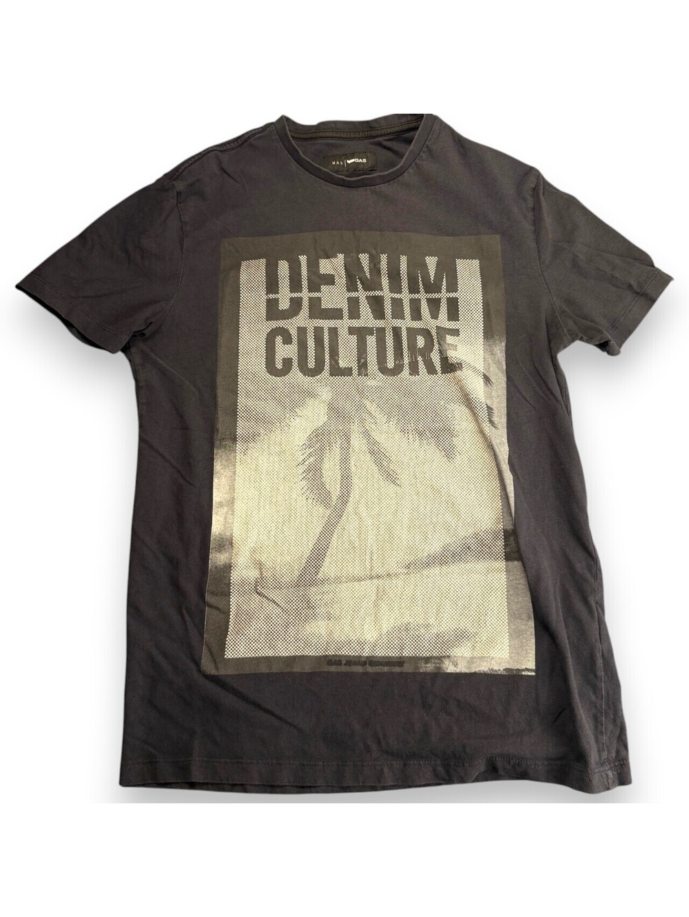Gas Denim Culture Graphic T-Shirt Blue Small